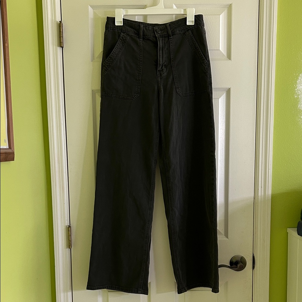 Women’s American Eagle Outfitters Charcoal Black Wide Leg Pants Size 6
